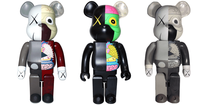 Bearbricks with Kaws design